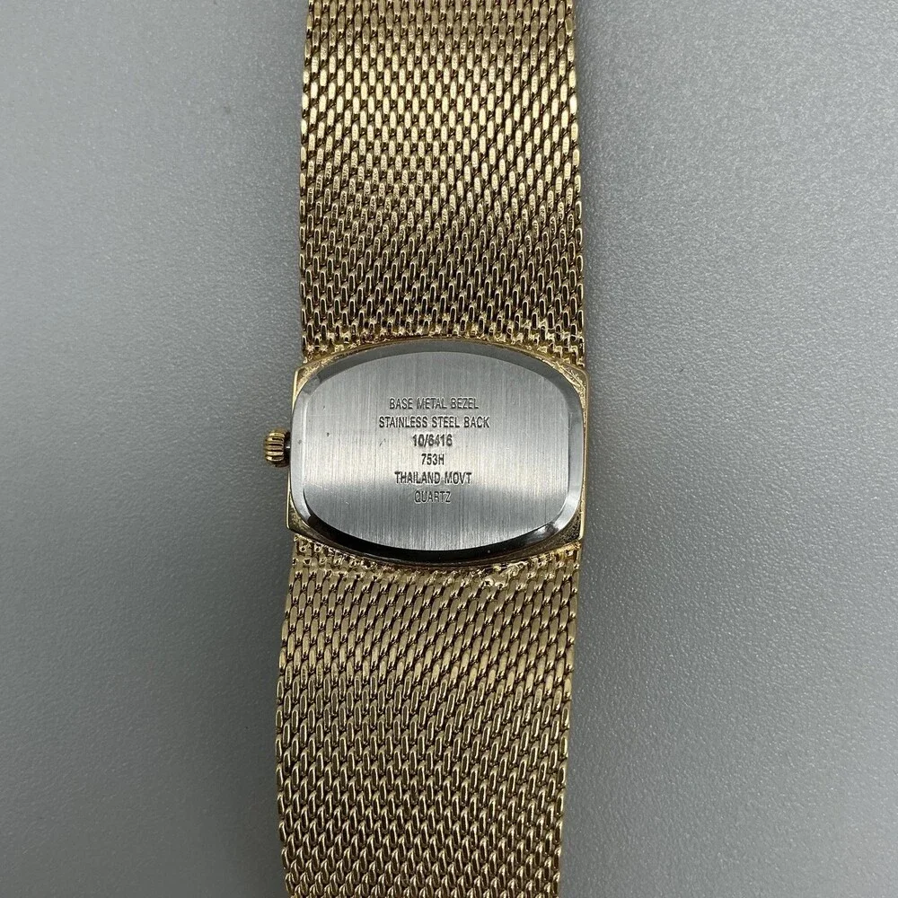 Anne Klein Womens Watch 25mm Cream Dial Gold Tone Mesh Band 10/6416 New Battery